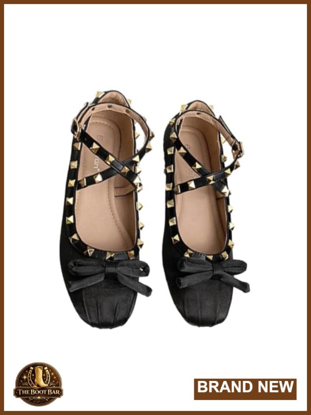 Women's Satin Ankle Strap Ballet Mary Jane Flats Studded Buckle